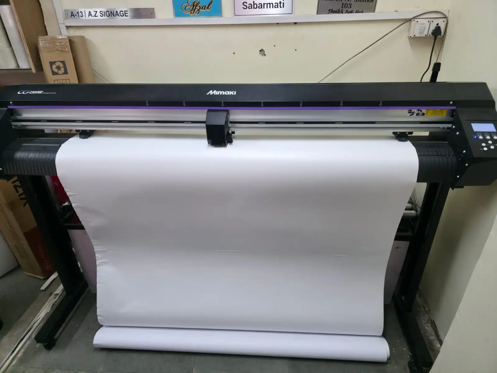 Mimaki plotter on the AZ Signage production floor