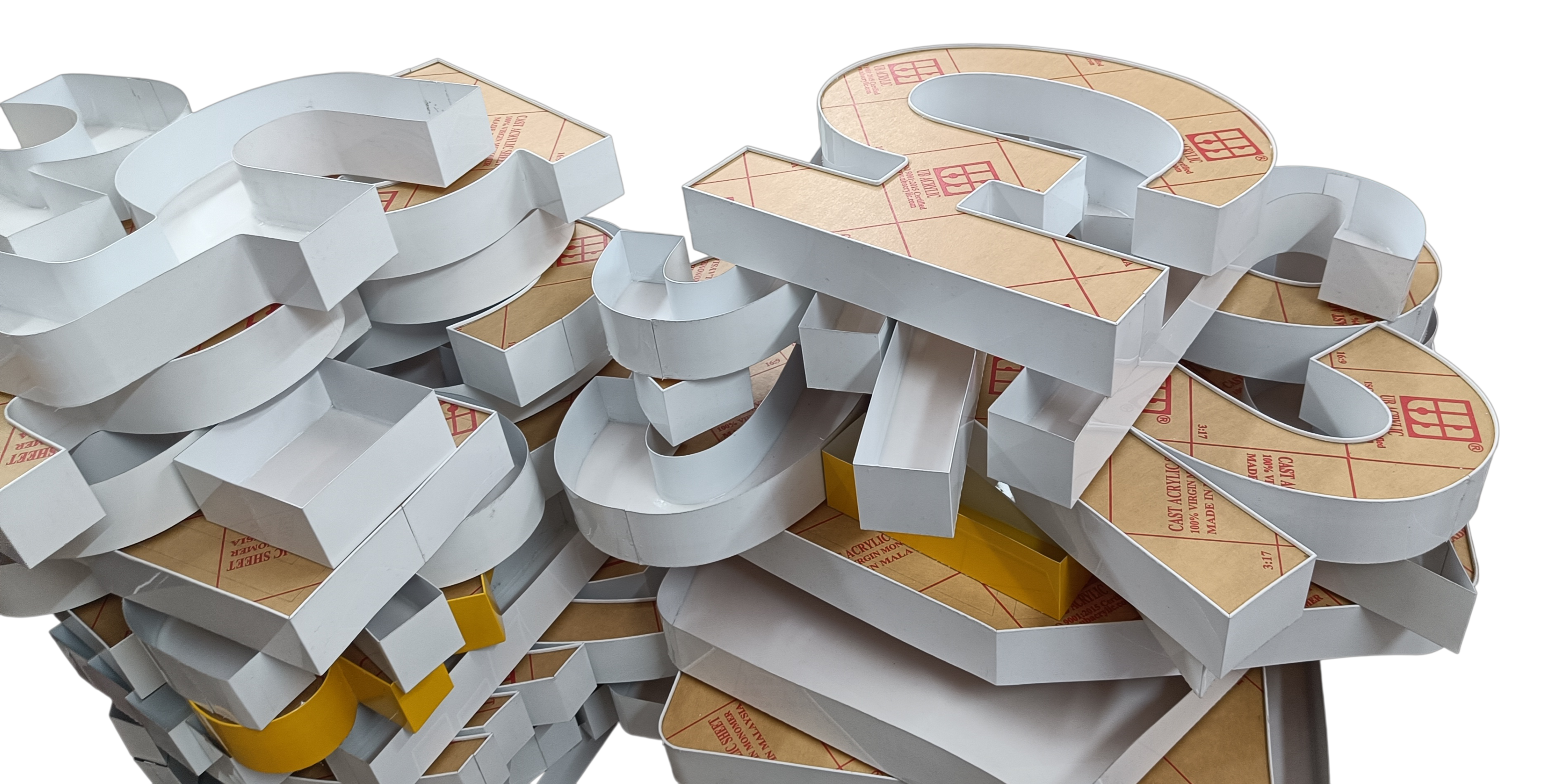 Aluminium profile letter